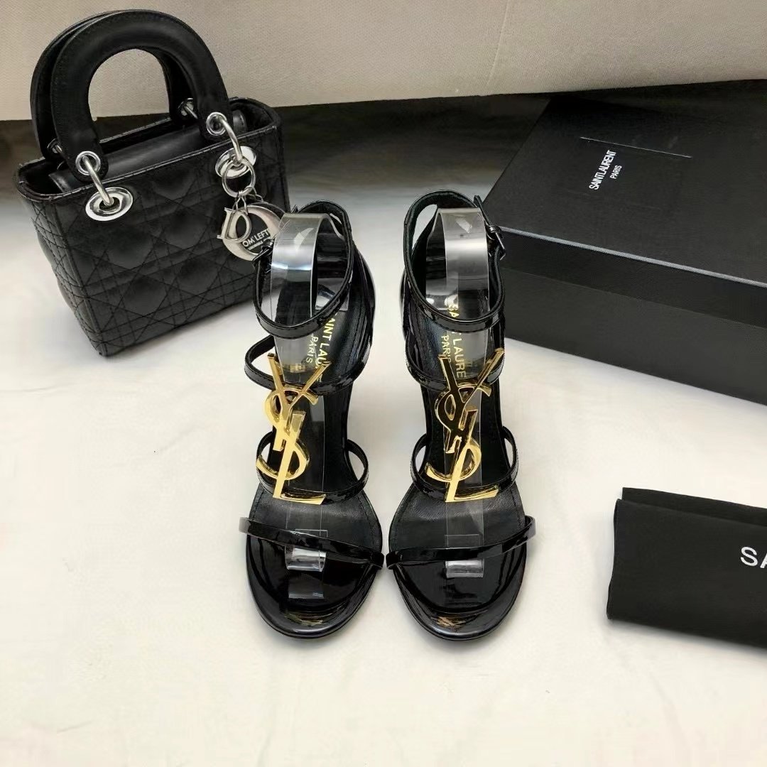 YSL Saint Laurent Cassandra 10.5cm Slide Sandal