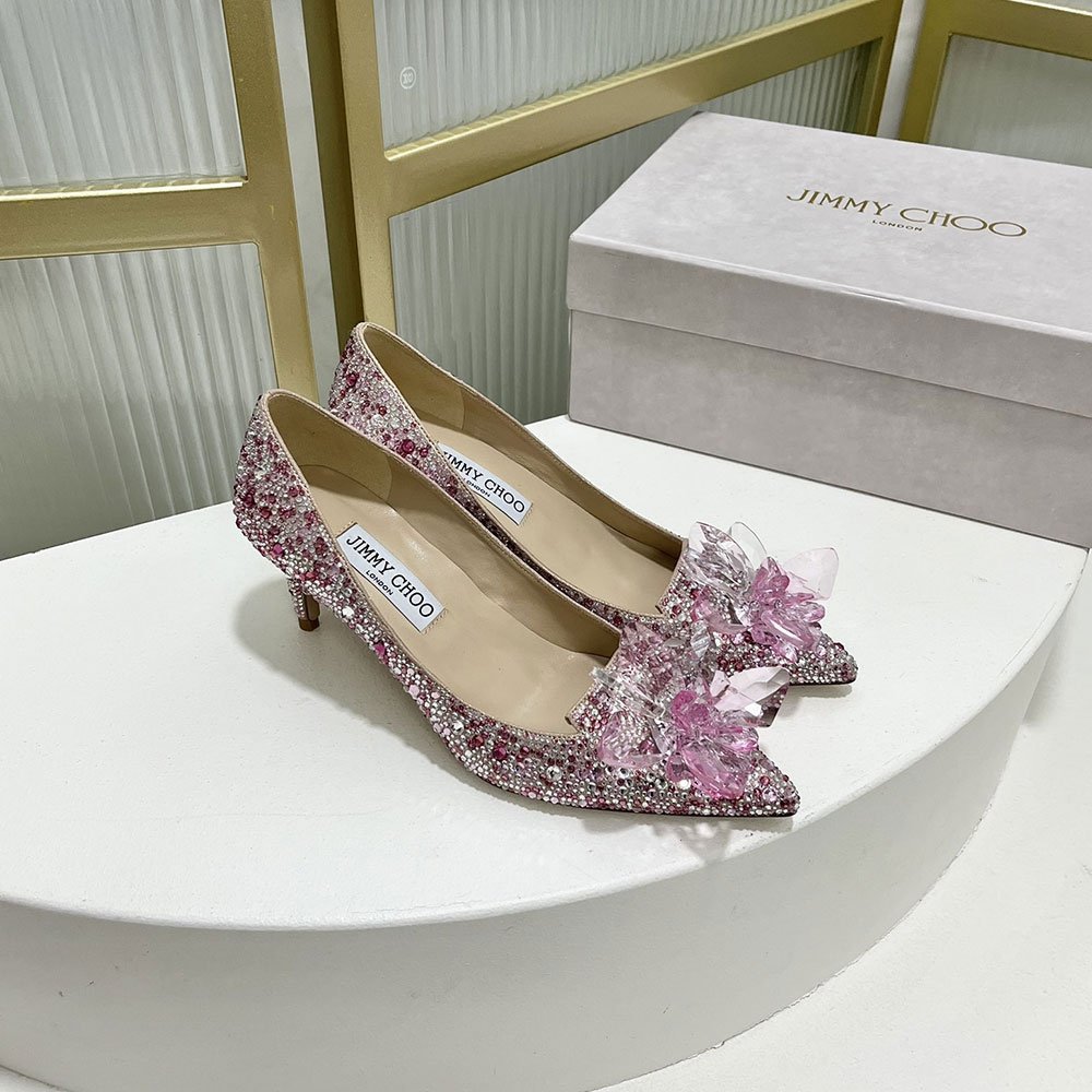 Jimmy Choo Allure Crystal Point Slide Sandal