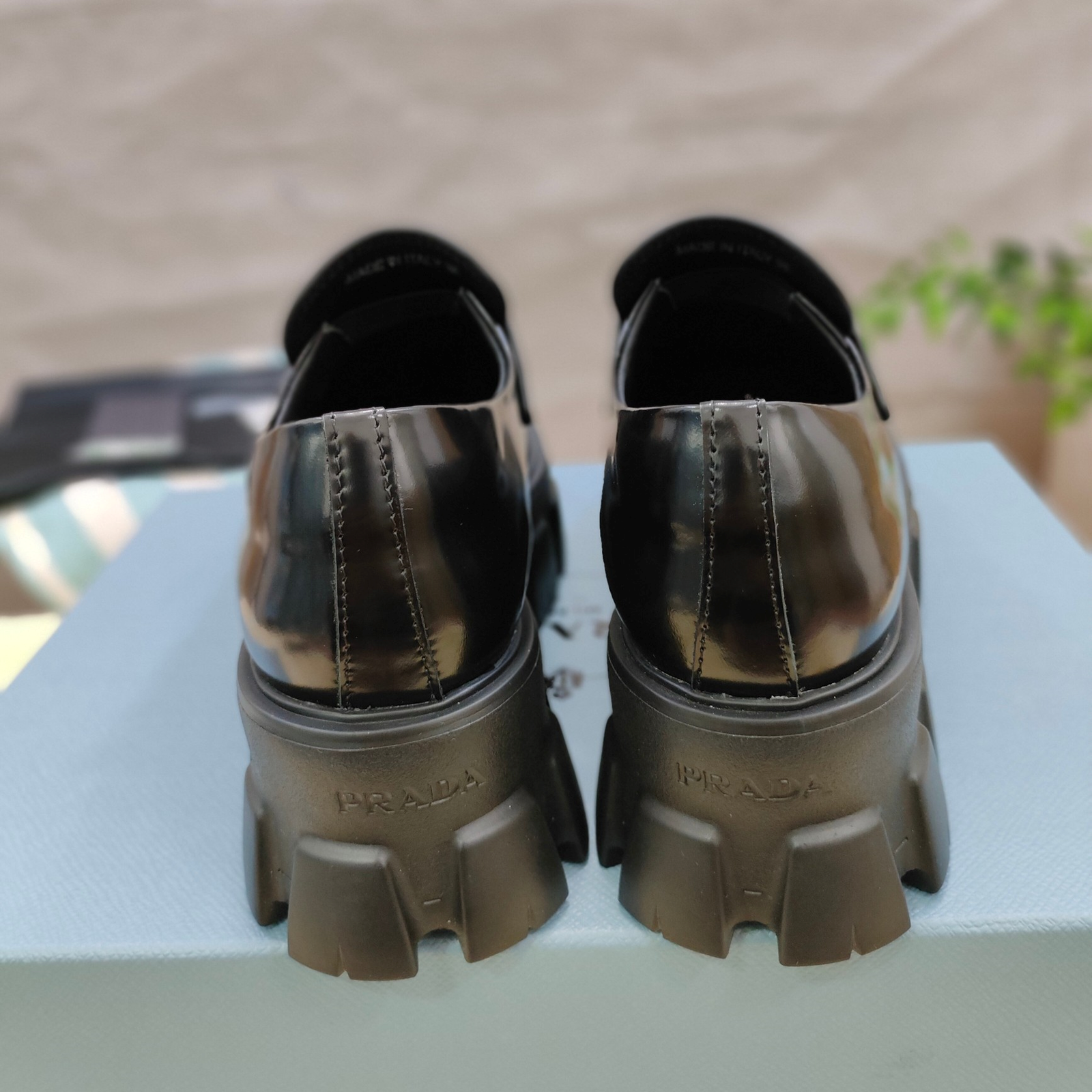 Prada Monolith brushed leather loafers Men’s & Women’s Shoes