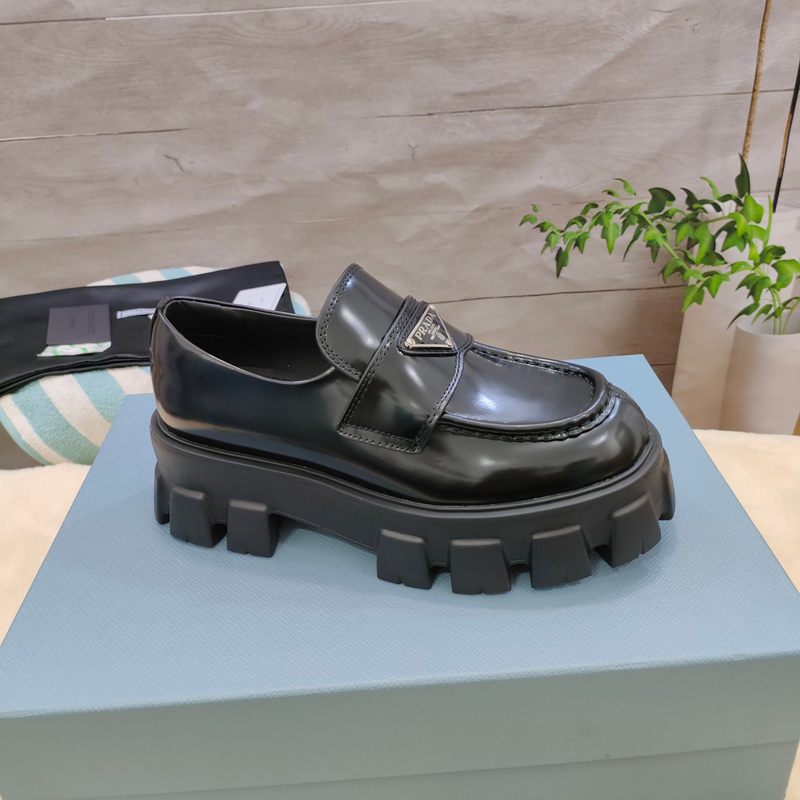 Prada Monolith brushed leather loafers Men’s & Women’s Shoes
