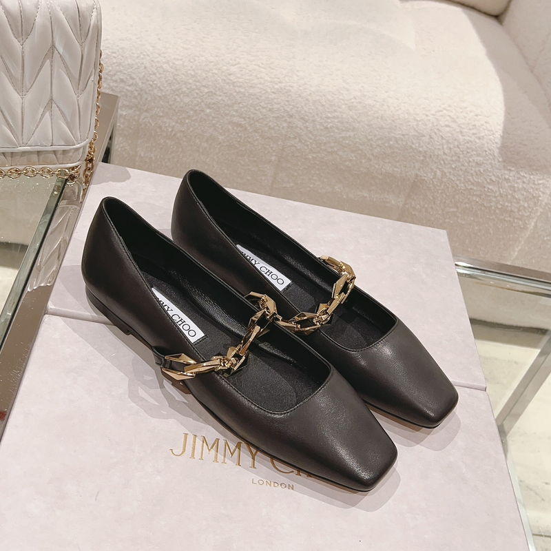 Jimmy Choo  Diamond Leather Round Head Slide Sandal