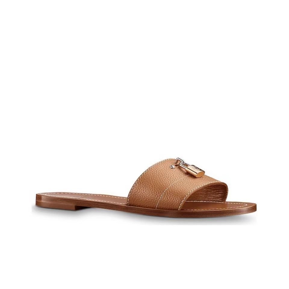 Louis Vuitton LV Leather Flip-flops Slide Sandal