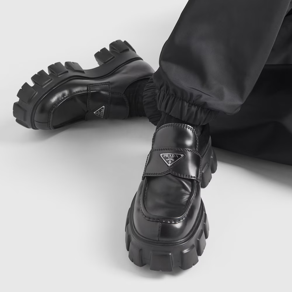 Prada Monolith brushed leather loafers Men’s & Women’s Shoes