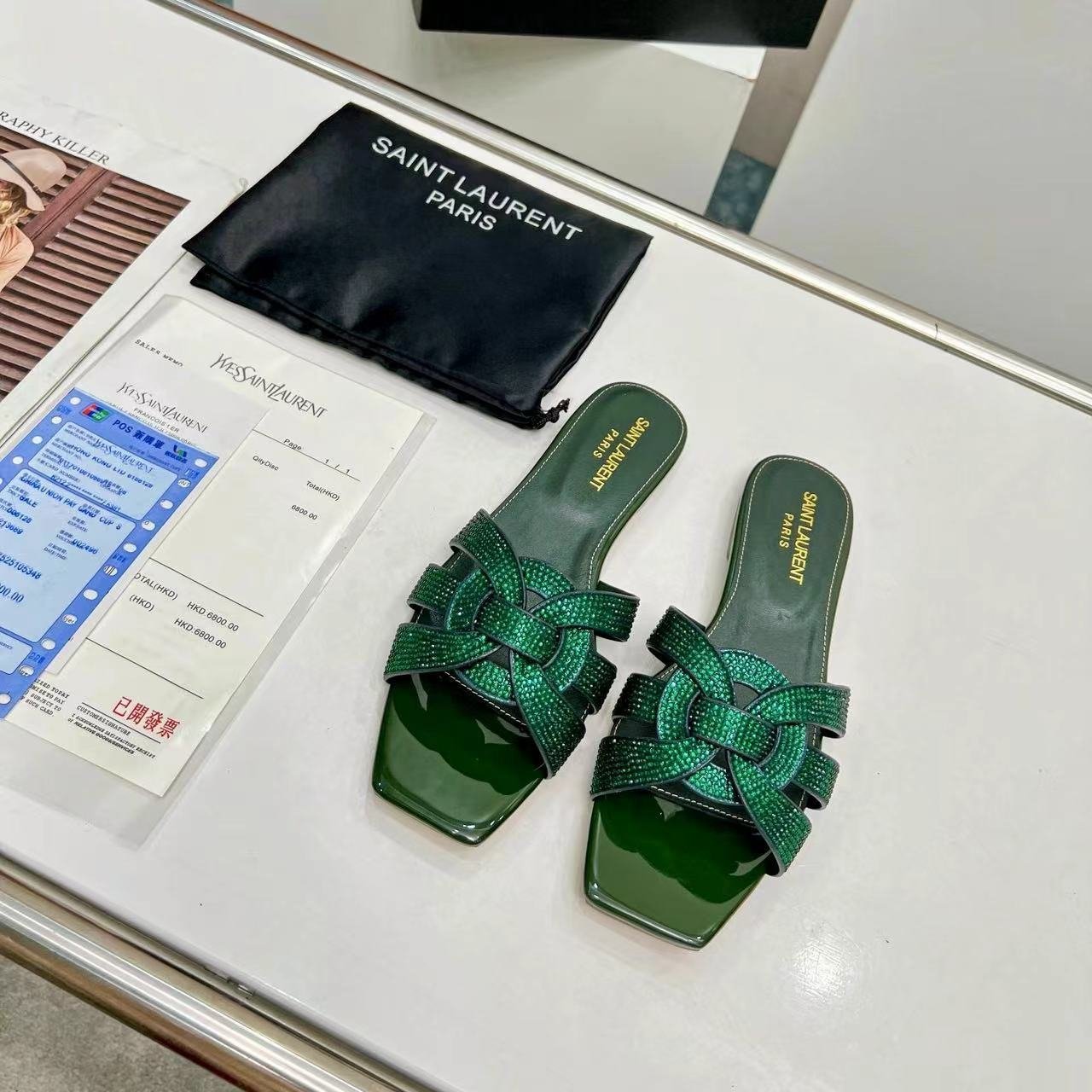 YSL Saint Laurent Nu Pieds Band Drill