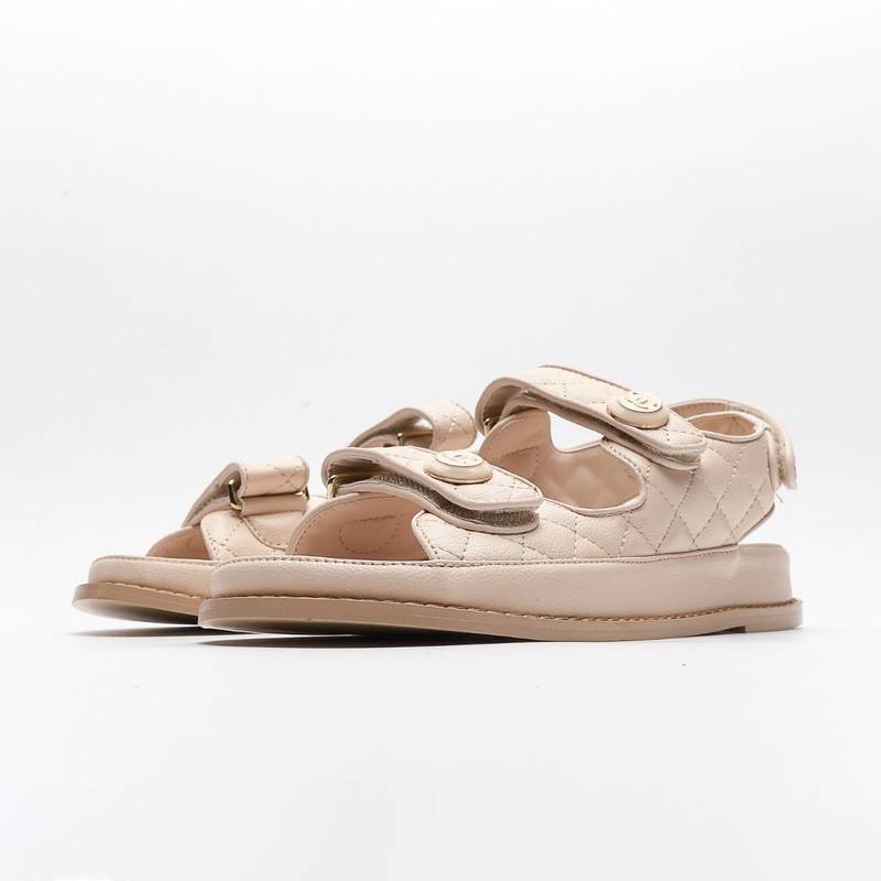 Chanel Velcro Slide Sandals Slippers Slide