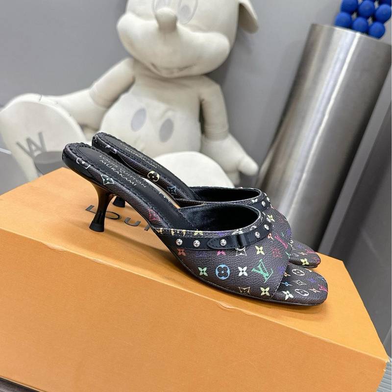 Louis Vuitton LV Takashi Murakami Leather Slippers