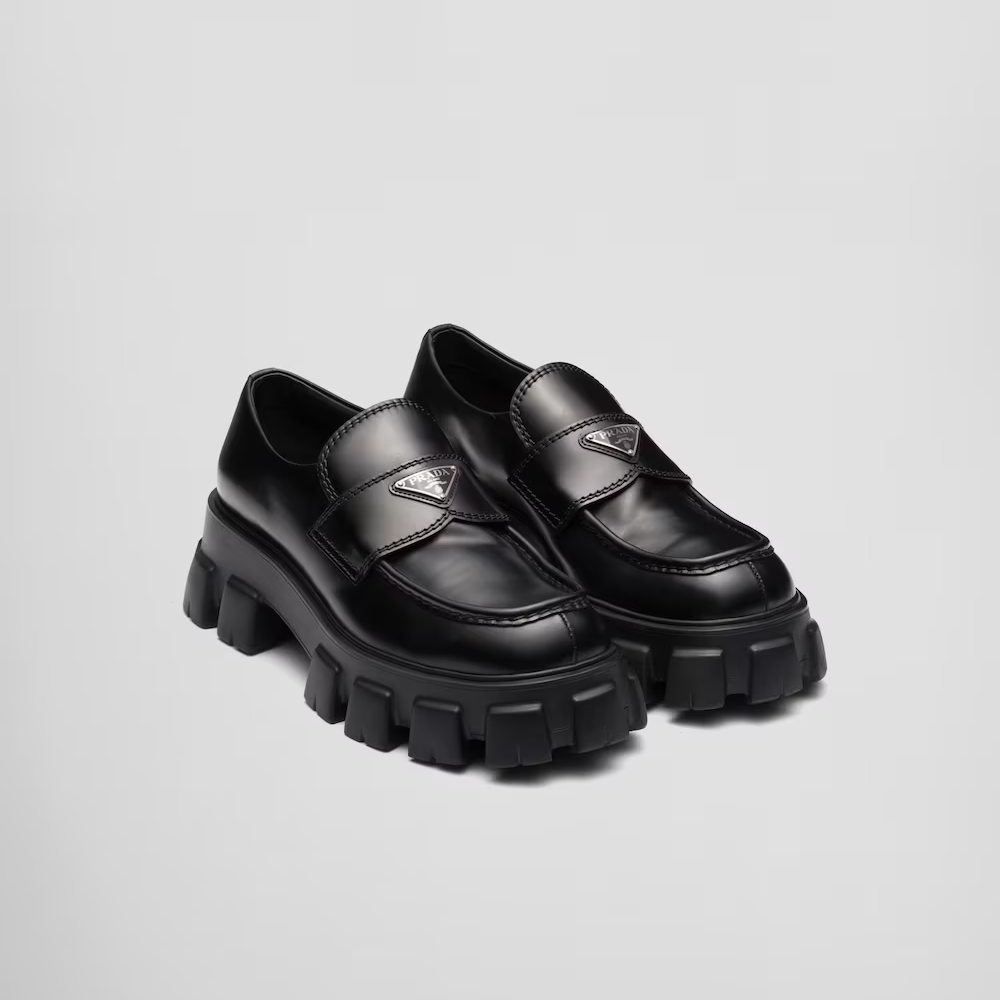 Prada Monolith brushed leather loafers Men’s & Women’s Shoes