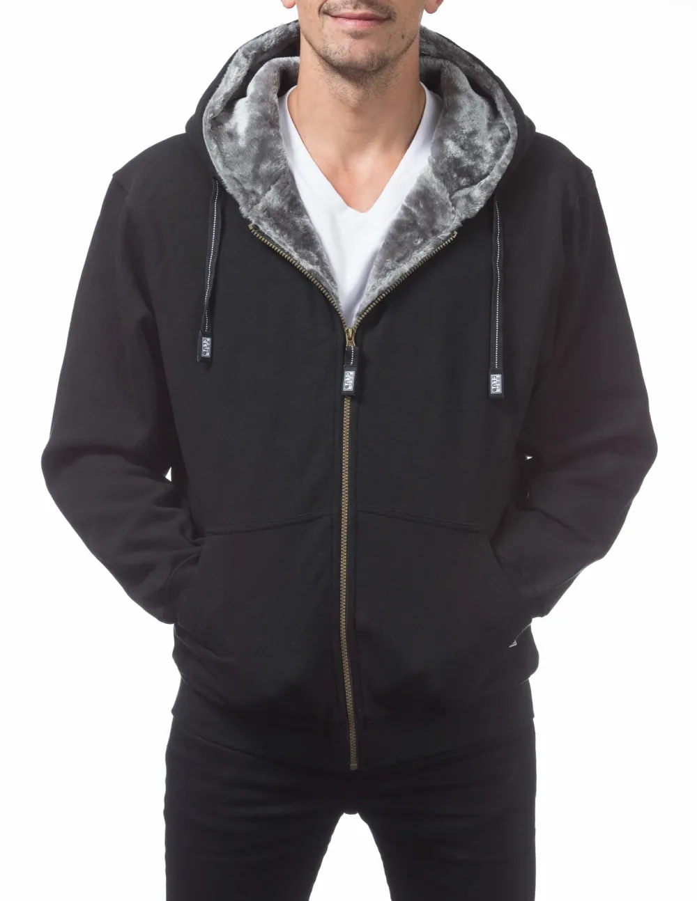 Pro Club Men's Heavyweight Pile Full Zip Hoodie