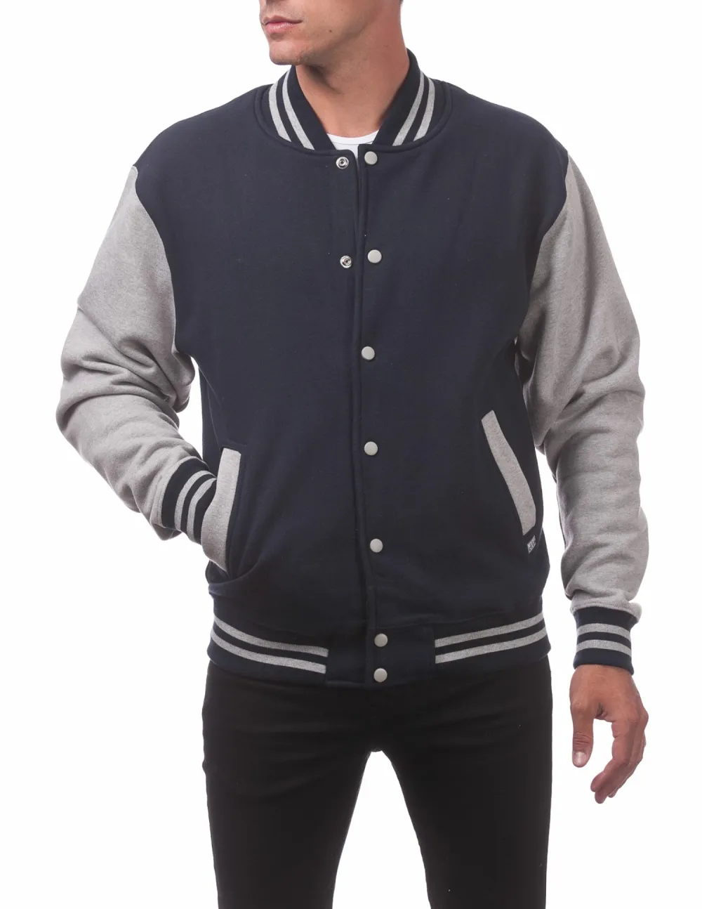 Pro Club Men's Varsity Fleece Baseball Jacket