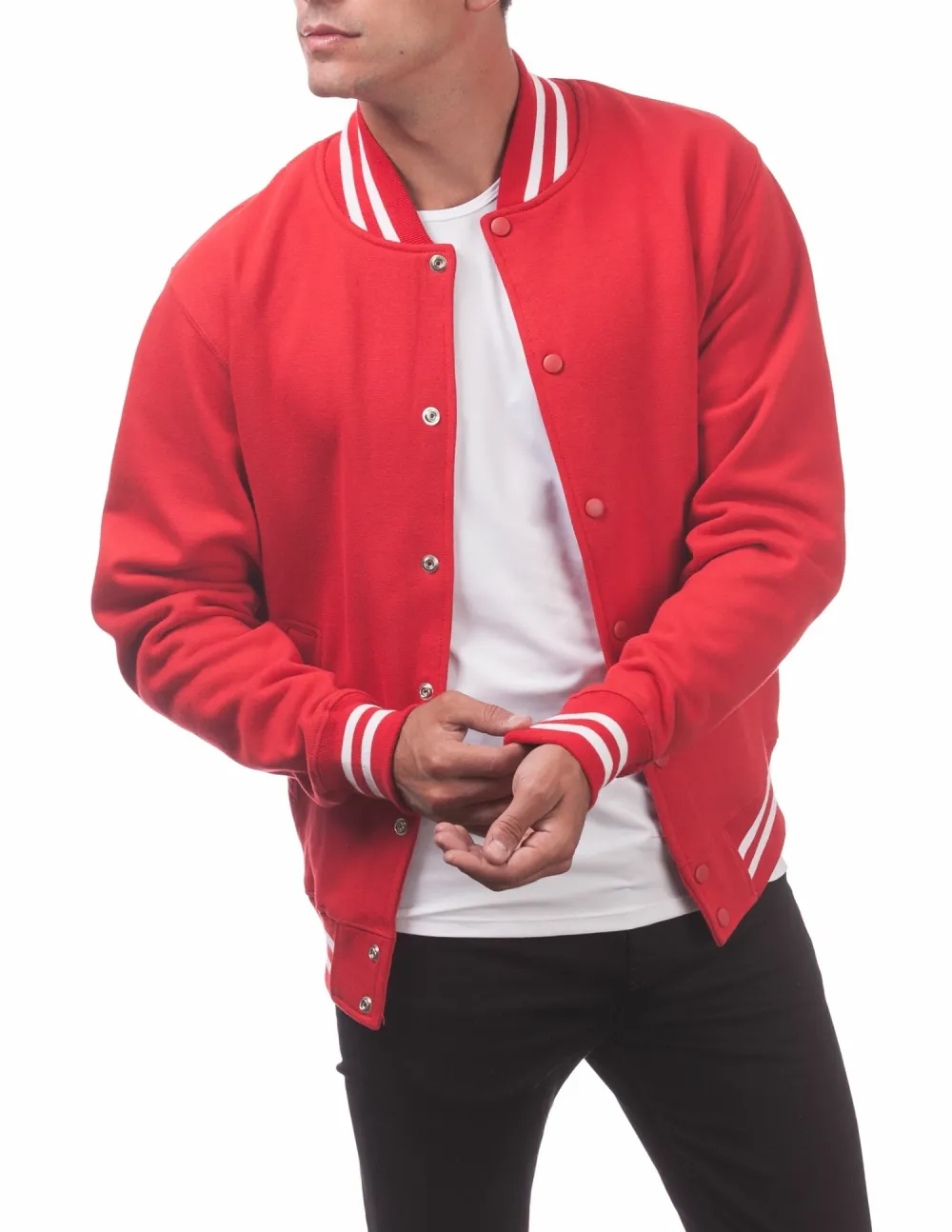 Pro Club Men's Varsity Fleece Baseball Jacket
