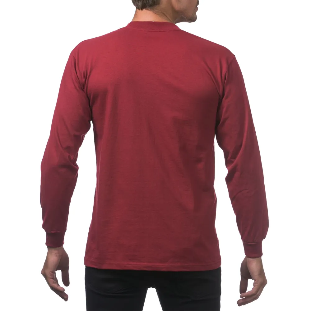 Pro Club Men's Heavyweight Cotton Long Sleeve Crew Neck T-Shirt