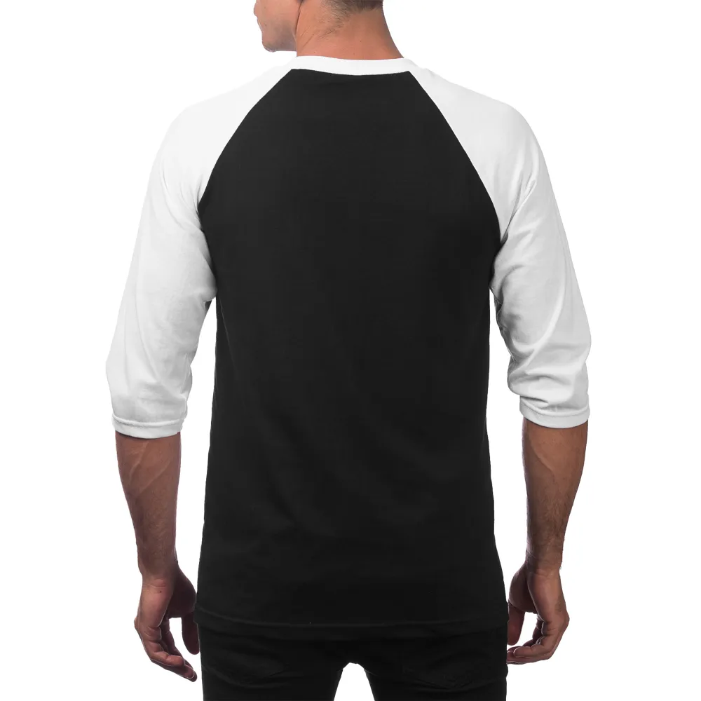 Pro Club Men's 3/4 Sleeve Crew Neck Baseball Shirt
