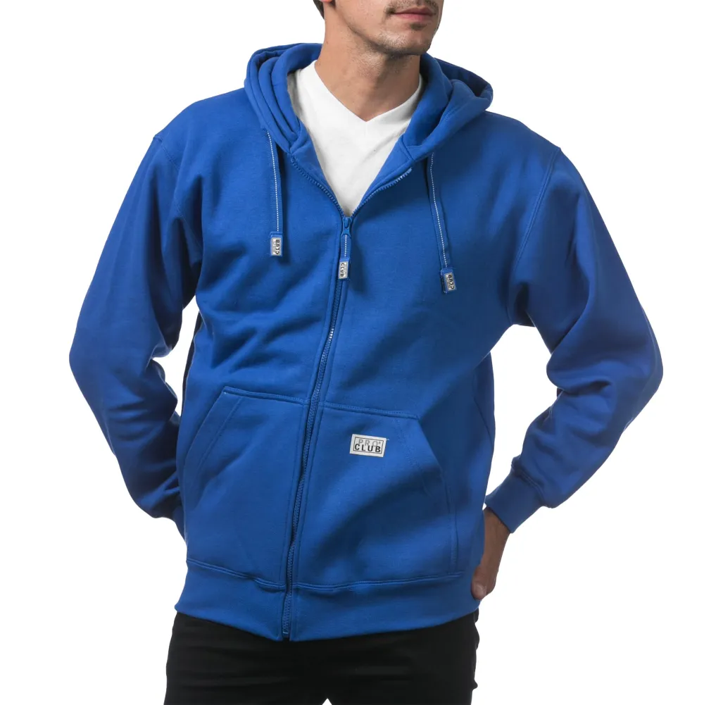 Pro Club Men's Heavyweight Full Zip Fleece Hoodie