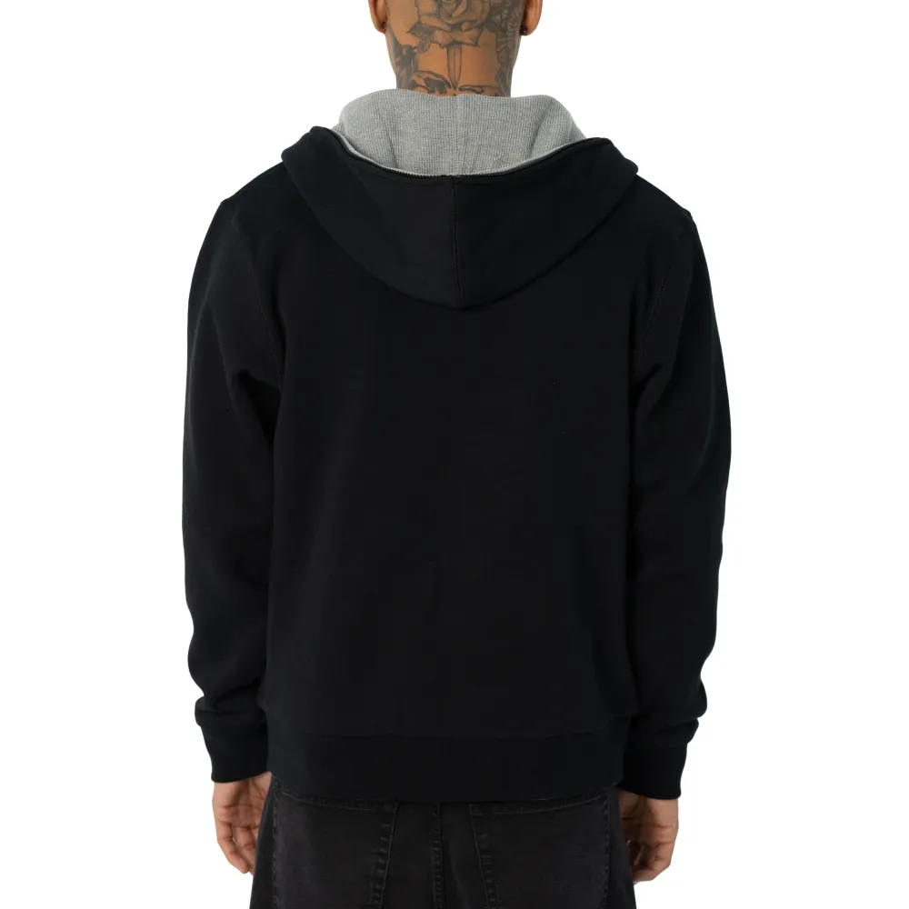 Pro Club Men's Heavyweight Basic Reversible Thermal Zip-Up Hoodie