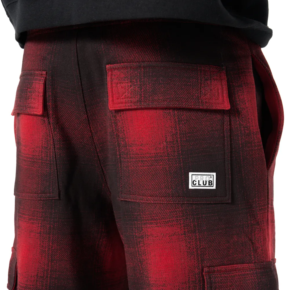 Pro Club Men's Heavyweight  Ombre Fleece Cargo Sweatpant