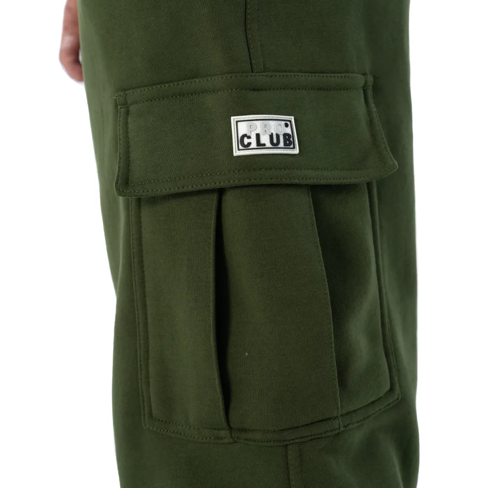 Pro Club Men's Heavyweight Tapered Fleece Cargo Sweatpant