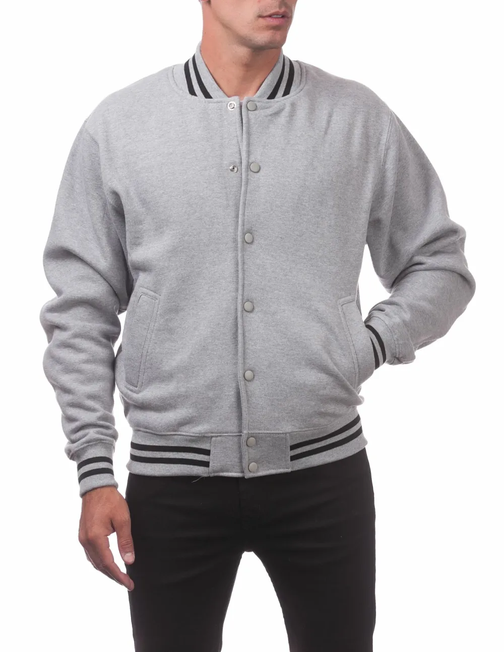 Pro Club Men's Varsity Fleece Baseball Jacket