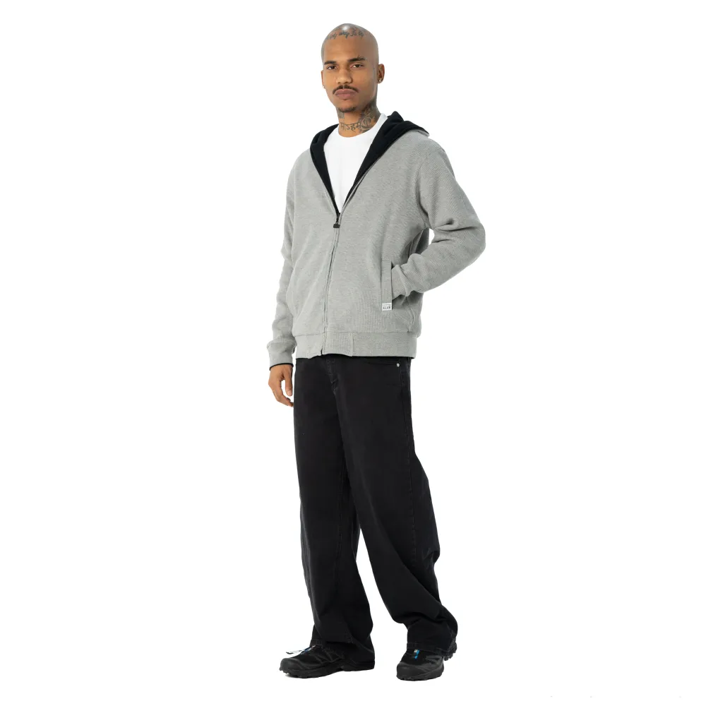 Pro Club Men's Heavyweight Basic Reversible Thermal Zip-Up Hoodie