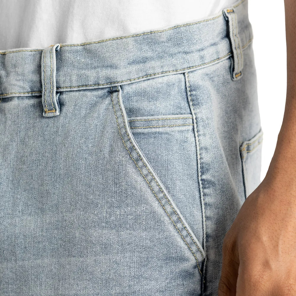 Pro Club Men's Heavyweight Baggy Fit Denim Cargo Pant