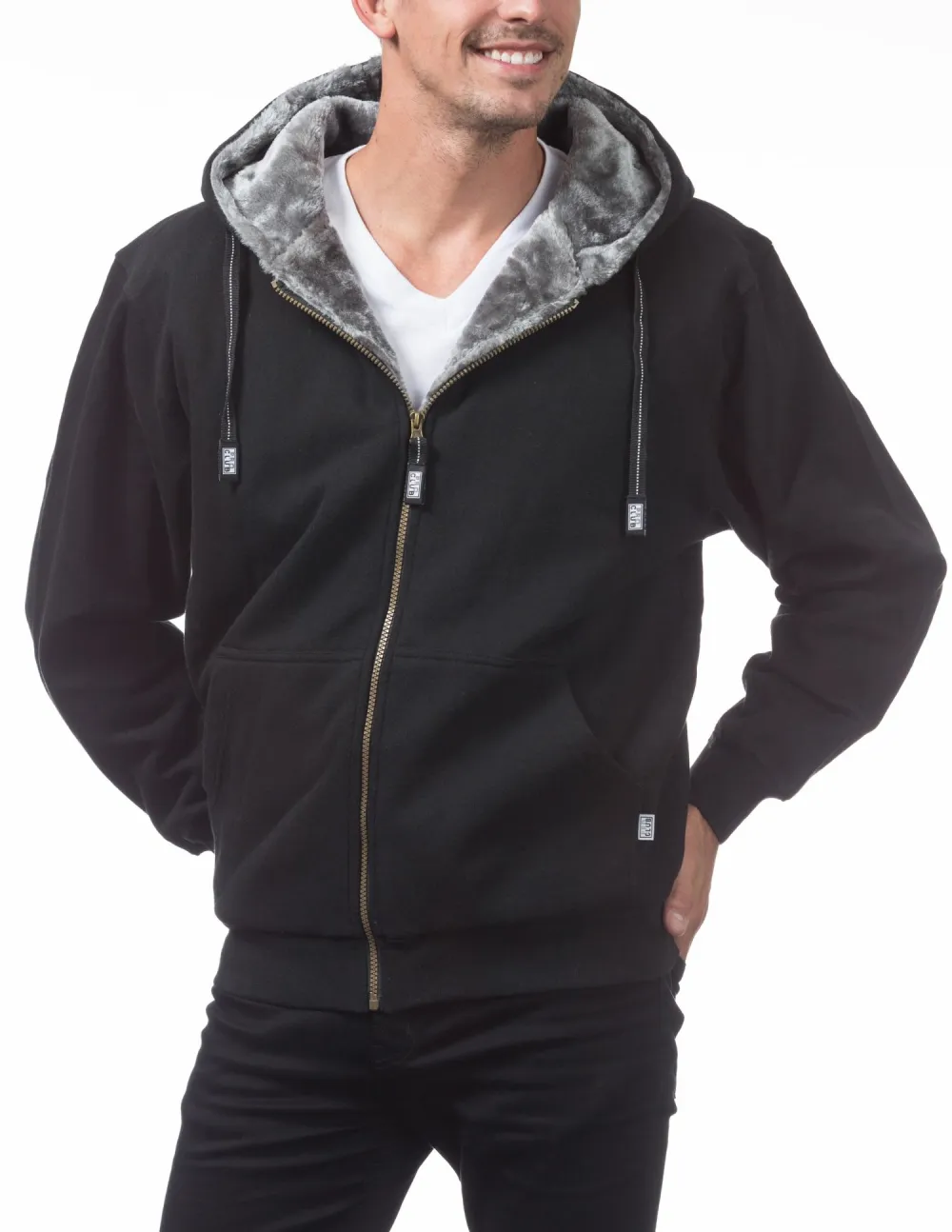 Pro Club Men's Heavyweight Pile Full Zip Hoodie